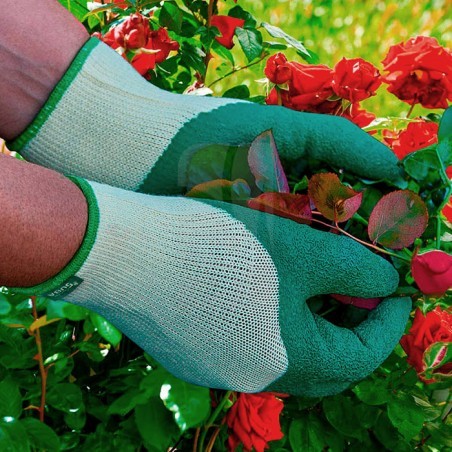 Guantes Jardineria poliester/ Talla 7 - HERRAMIENTAS PARA CULTIVO