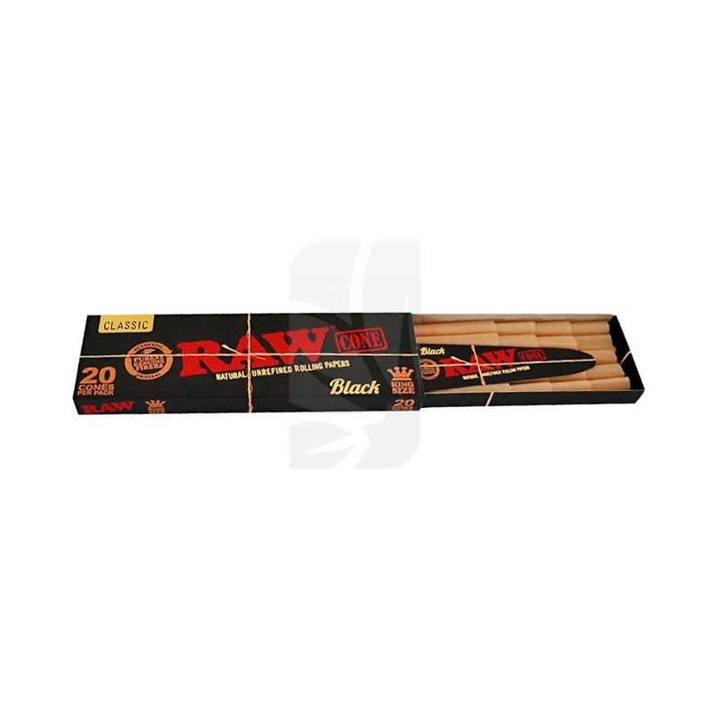 RAW Black Conos 20pk King Size RAW Black Conos 20pk King Size