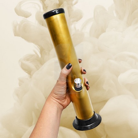 12" Acrylic Water Pipe, Gold