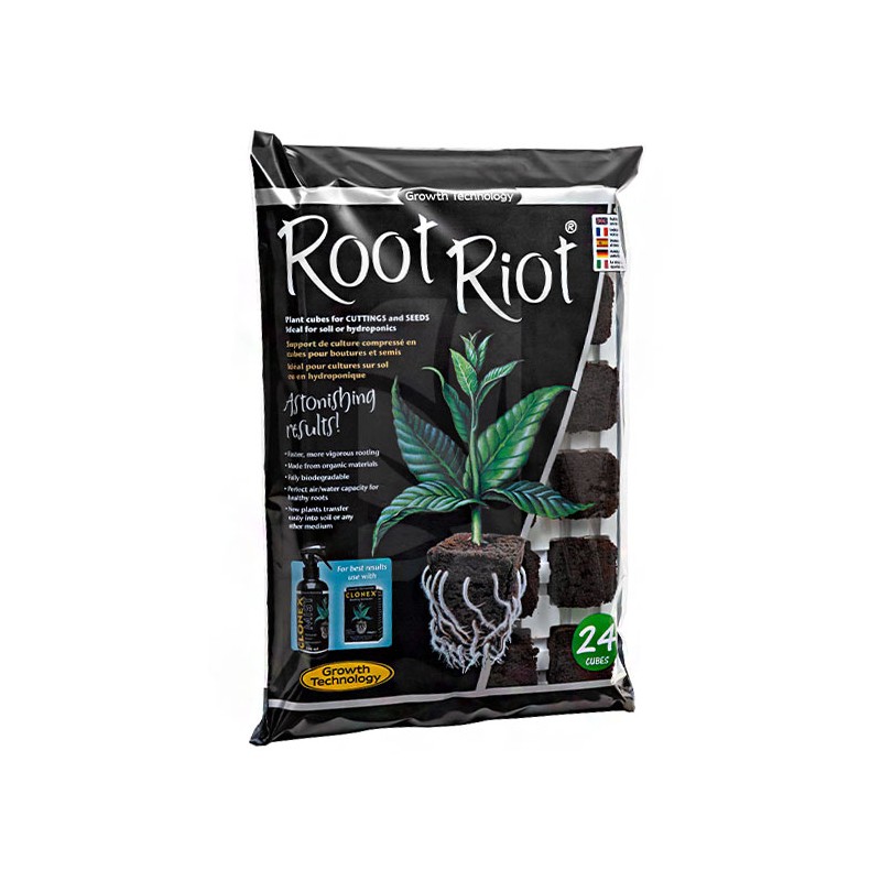 Root Riot Propagation Plugs Tray 24 Cells