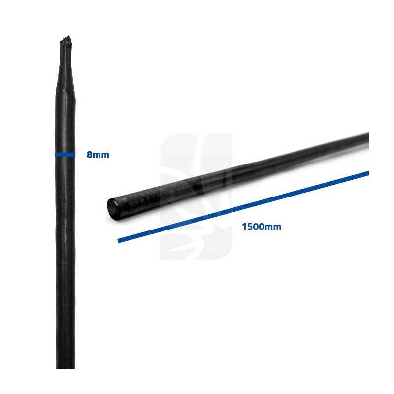 Tutor fino Negro - 150 cm. Tutor fino Negro - 150 cm.