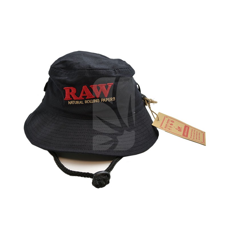 RAW Black Bucket Hat Size L