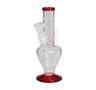 Clear/Red Mini Ice Glass Bong