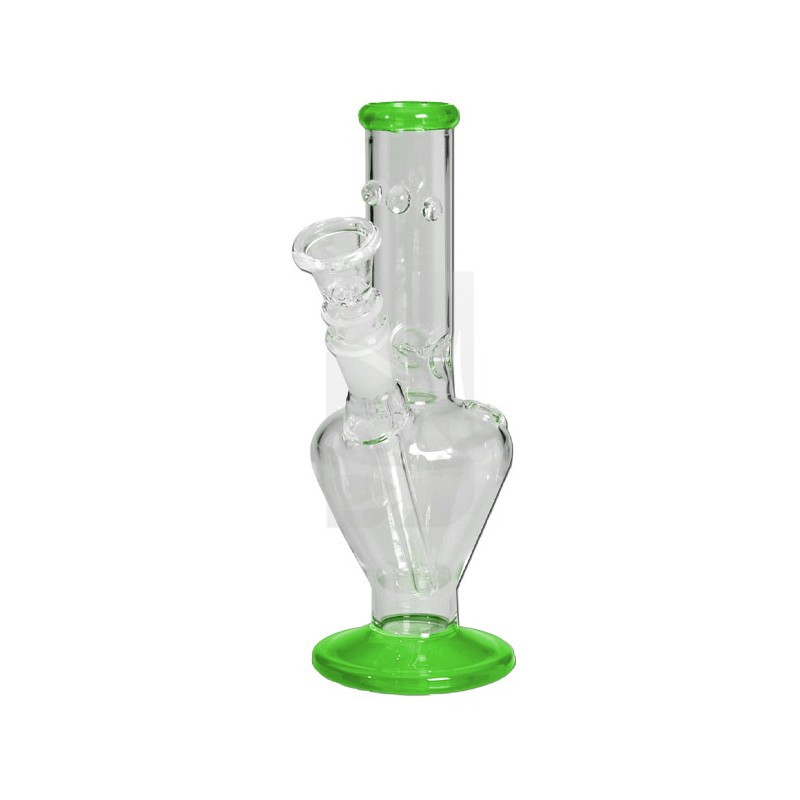 Clear/Green Mini Ice Glass Bong