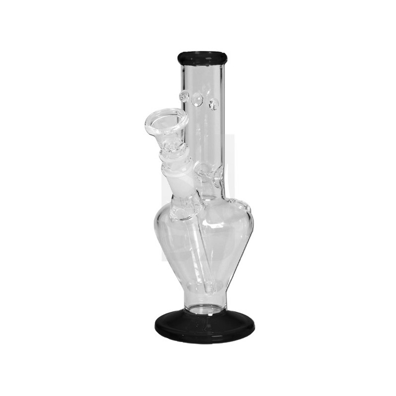 Mini Ice Glas-Bong Transparent/Schwarz