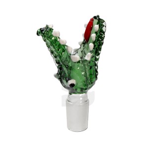 Green Crocodile Glass Bowl 19