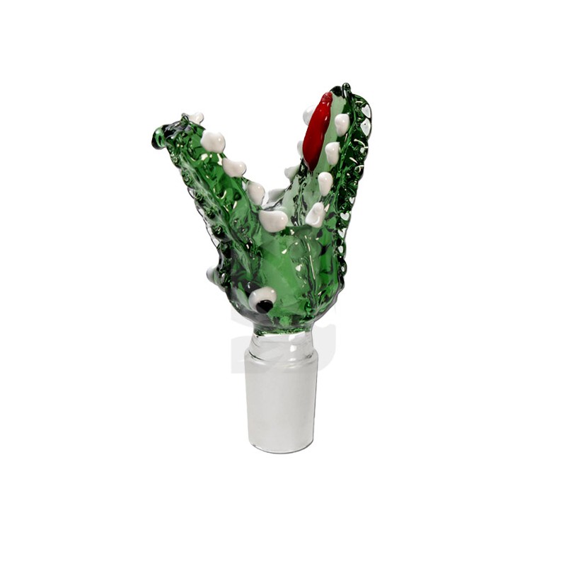 Green Crocodile Glass Bowl 19