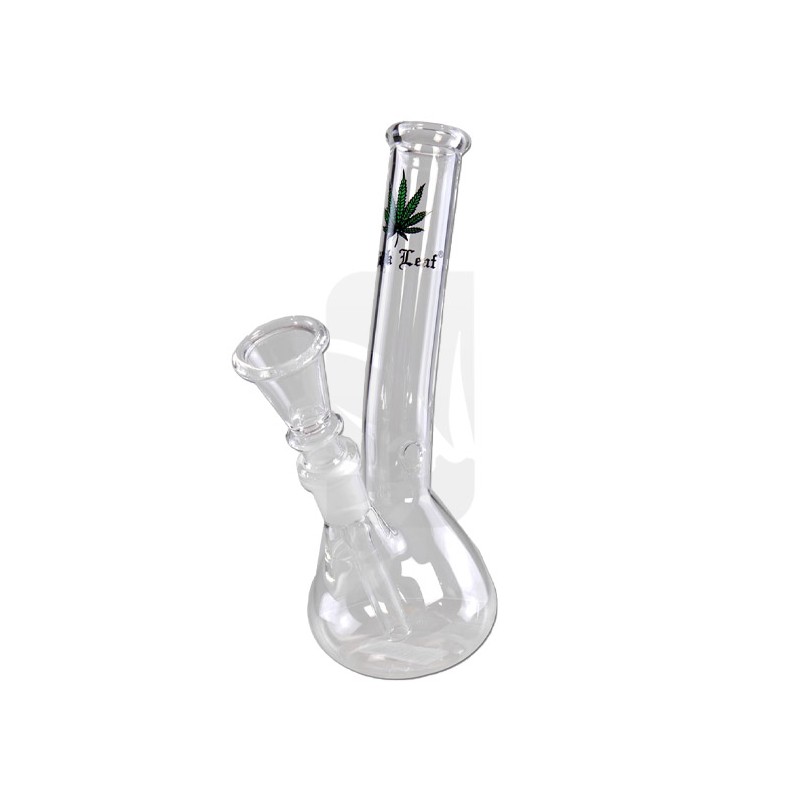 Black Leaf Glass Bong