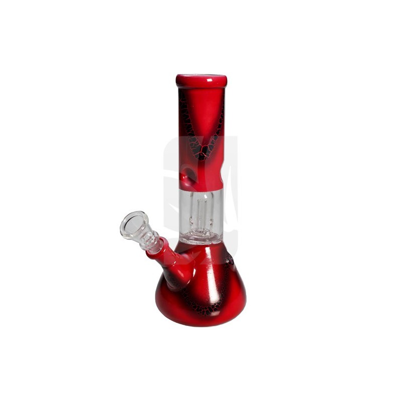 Bong con Ghiaccio e Percolatore a Cupola Rosso