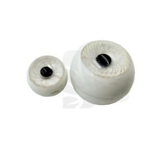 Bong Accessory - White glass eyes for banger