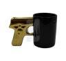 Taza preta Gold Gun