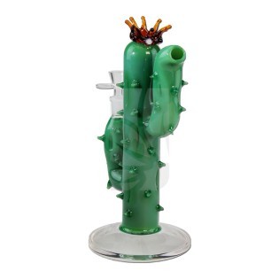 Pipa Cactus Verde de Cristal de Borosilicato Mejor precio