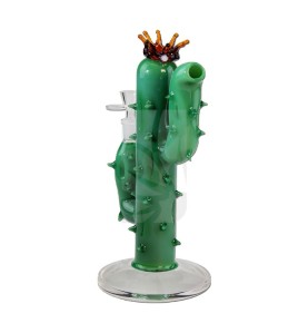 Pipa Cactus Verde de Cristal de Borosilicato Mejor precio
