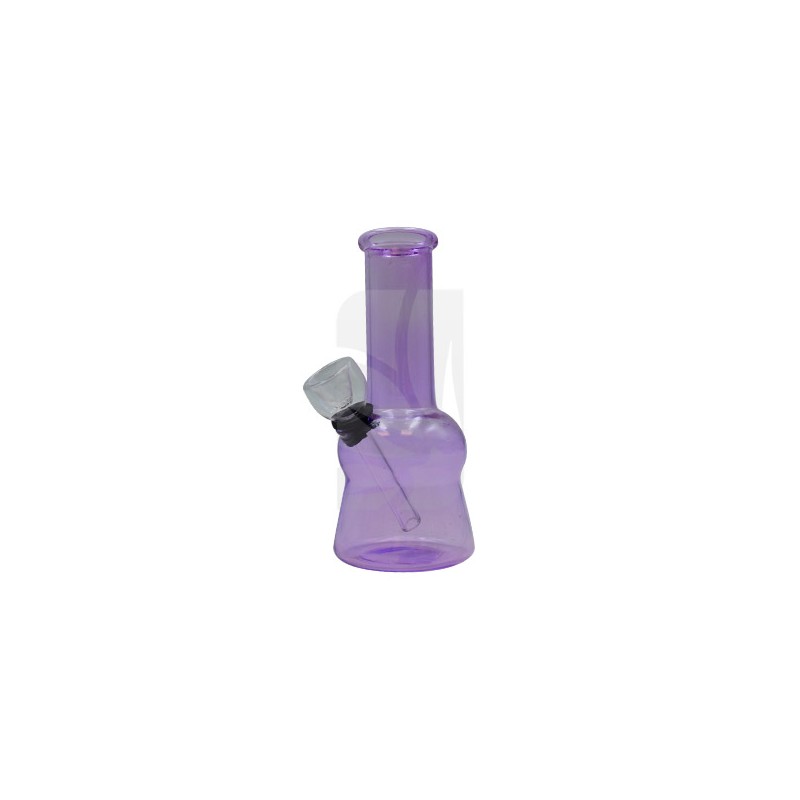 Bong mini de cristal Transparente Purpura