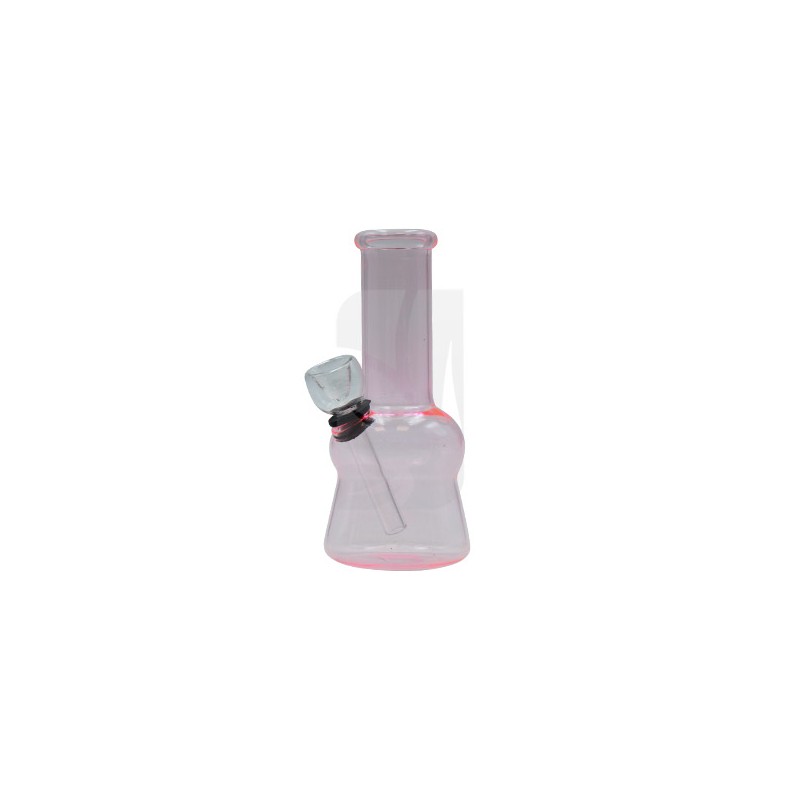 Bong mini de cristal Transparente Rosa Bong mini de cristal Transparente Rosa