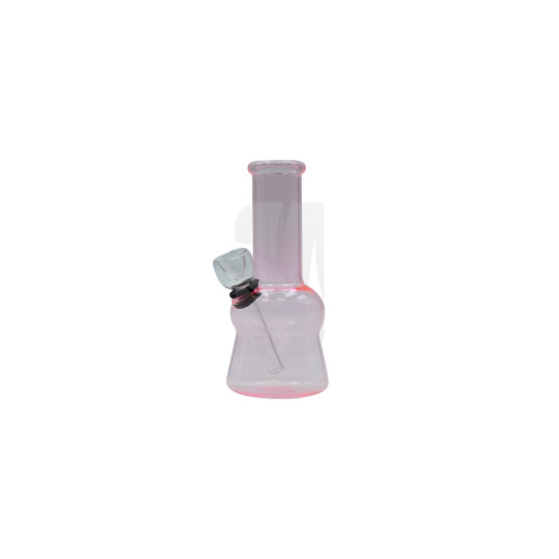 Bong mini de cristal Transparente Rosa