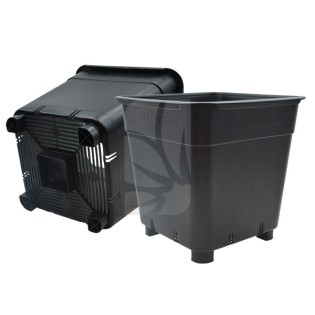 Black Square Pot 25 Liters 34 x 34 x 34 cm.