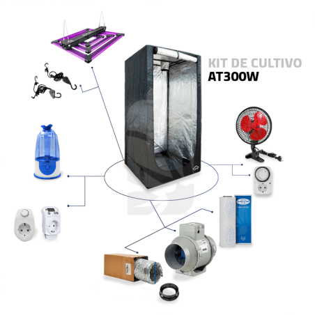 Kit de Cultivo LED AT 300W