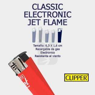 Mechero Clipper Skull Jet Flame