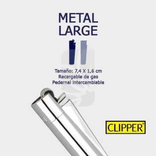 Mechero Clipper Metal Piedra Regulable + caja