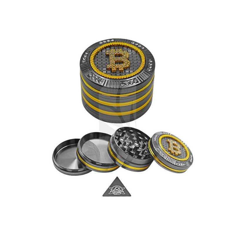 Grinder 4 partes Bitcoin 50 mm. Grinder 4 partes Bitcoin 50 mm.