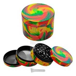 Grinder Metal Glowdark Leaf1 naranja