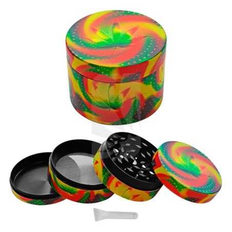 Grinder Metal Glowdark Leaf1 naranja