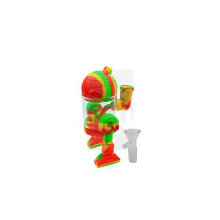 Comprar Bong de R2-D2 Rasta en Silicona y Cristal barato