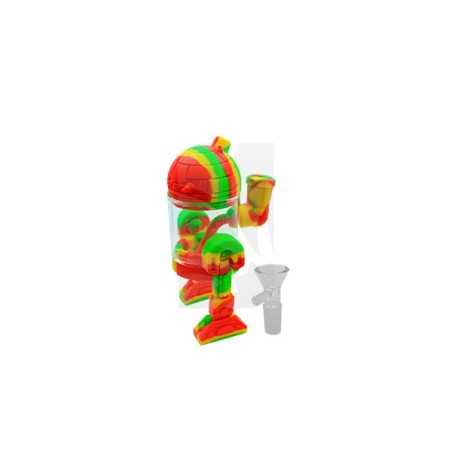 R2-D2 Rasta Bong in Silicone and Glass 🪐 BUY NOW