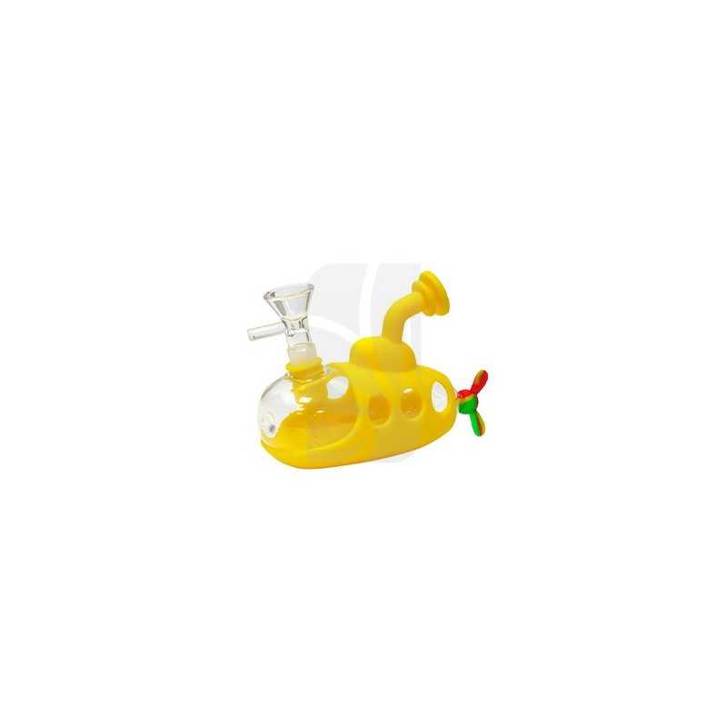 Bong de Silicona Yellow Submarine 13 cm. Bong de Silicona Yellow Submarine 13 cm.