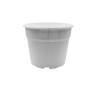 Maceta redonda blanca 12 Litros 30 x 25 cm.