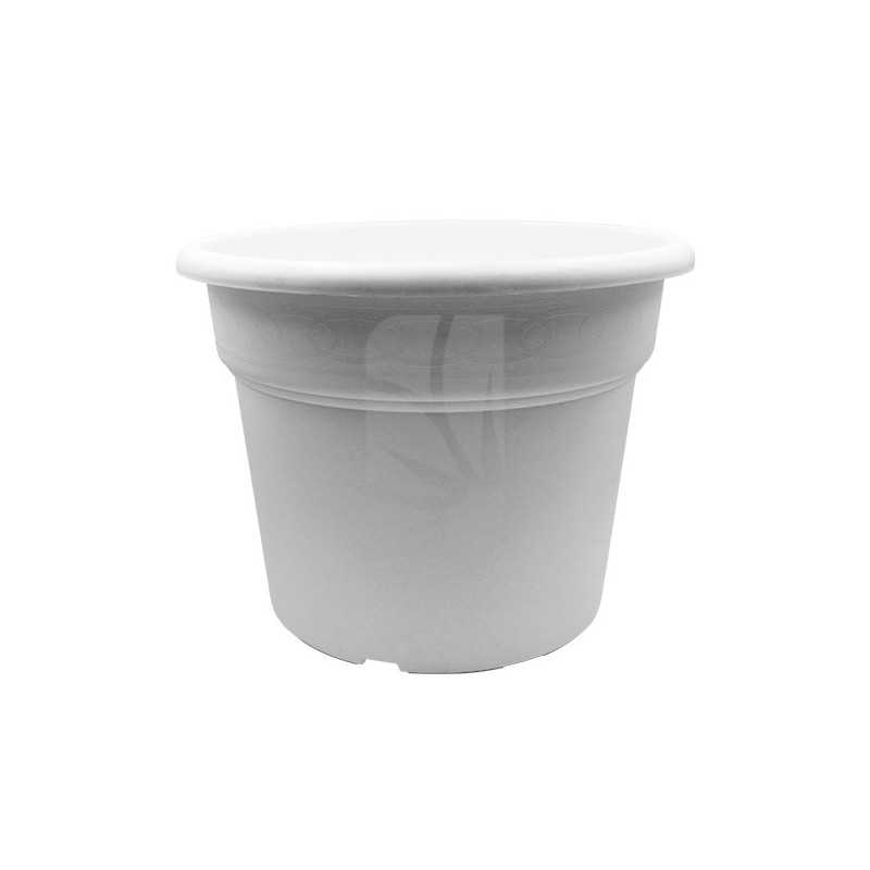 Maceta redonda blanca 45 Litros 50 x 38 cm.