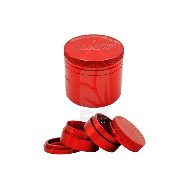 Grinder RAW M Hammercraft Rojo 4 partes Grinder RAW M Hammercraft Rojo 4 partes