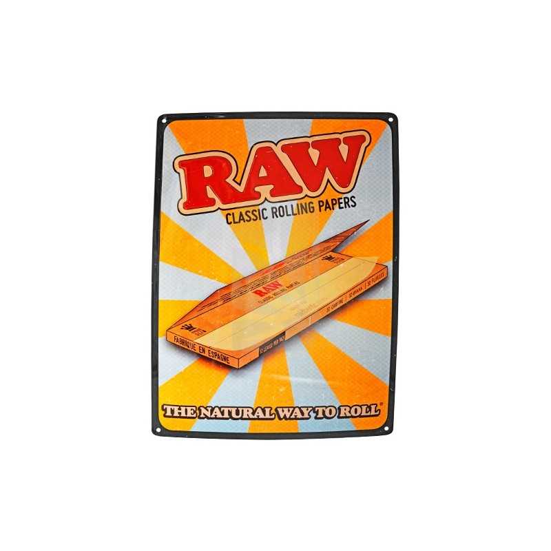 Cartel RAW de Metal Retro Cartel RAW de Metal Retro