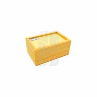 Caja Madera 140x90x65 mm. rejilla/iman