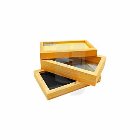 Caja Madera 140x90x65 mm. rejilla/iman
