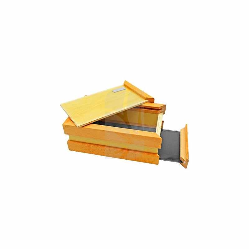 Caja Madera 200x120x72 mm. c/rejilla