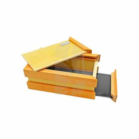 Caja Madera 200x120x72 mm. c/rejilla