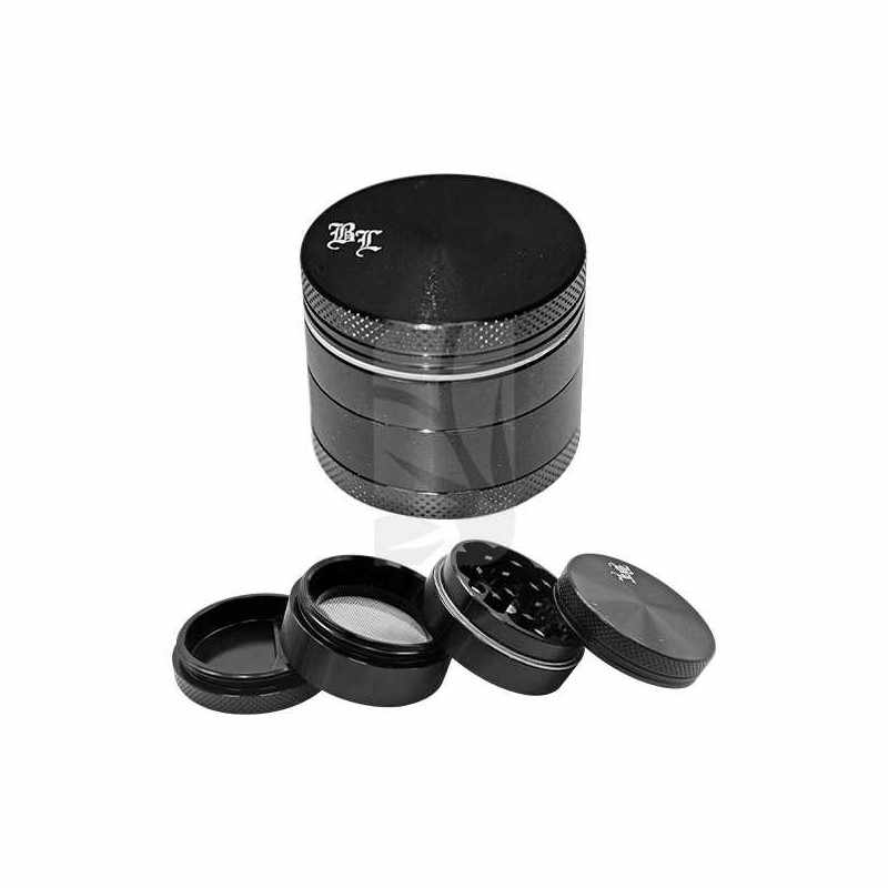 Grinder Aluminio 4 partes Negro 40 mm.