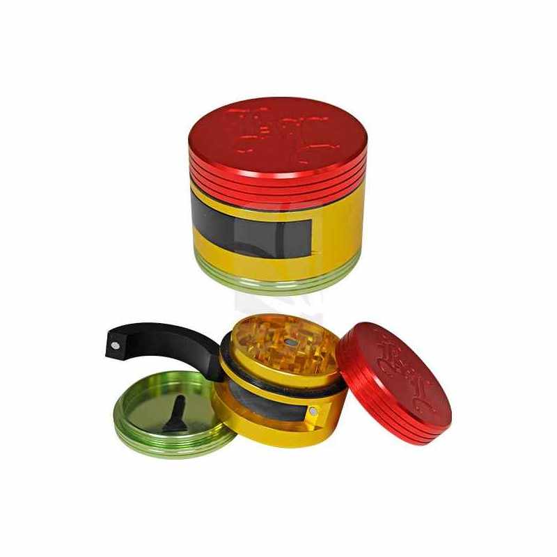 Grinder 3 partes con puerta 62 mm. Rasta Grinder 3 partes con puerta 62 mm. Rasta
