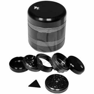 Grinder Aluminio 5 partes Gris/Negro 55 mm.