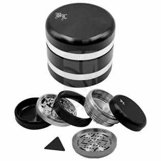 Grinder Aluminio 5 partes Negro 63 mm.