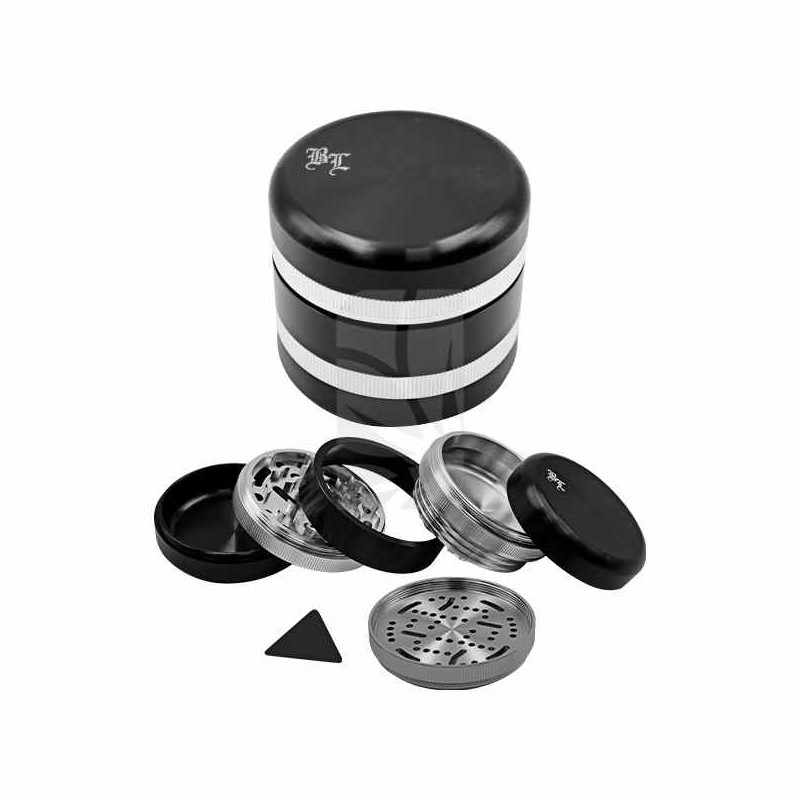 Grinder Aluminio 5 partes Negro 63 mm.