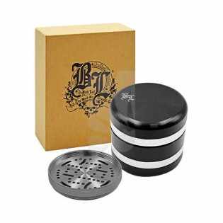 5-teiliger Aluminium-Grinder Schwarz 63 mm