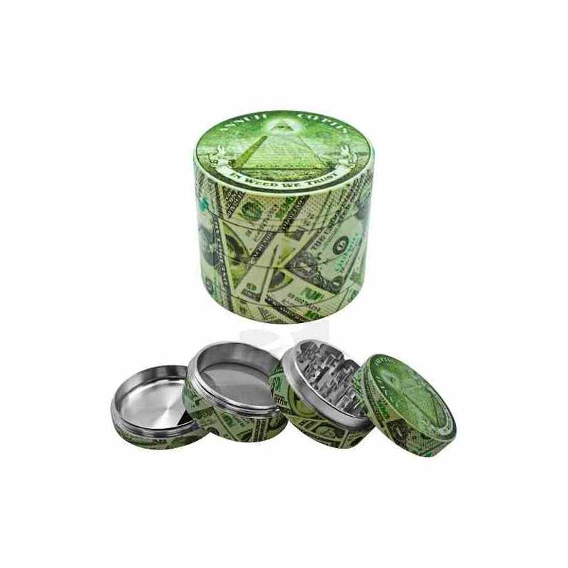 4-Part Dollar Aluminum Grinder 50 mm