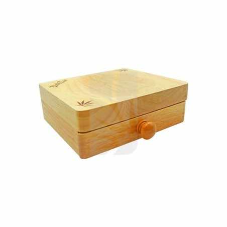 Tabla cortar con cuchilla redonda y cajón.