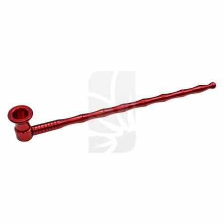 Rote Aluminiumpfeife mit Filteradapter 252 mm