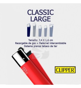 Medidas de tamaños de Mecheros CLIPPER Classic Large