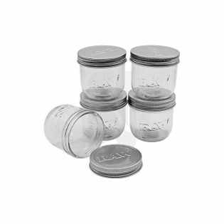 Bote Cristal Raw Mason Jar 295 ml. 5 Unidades