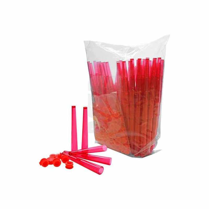 Tubo Acrílico Almacenamiento ROJO 100 Unidades Tubo Acrílico Almacenamiento ROJO 100 Unidades